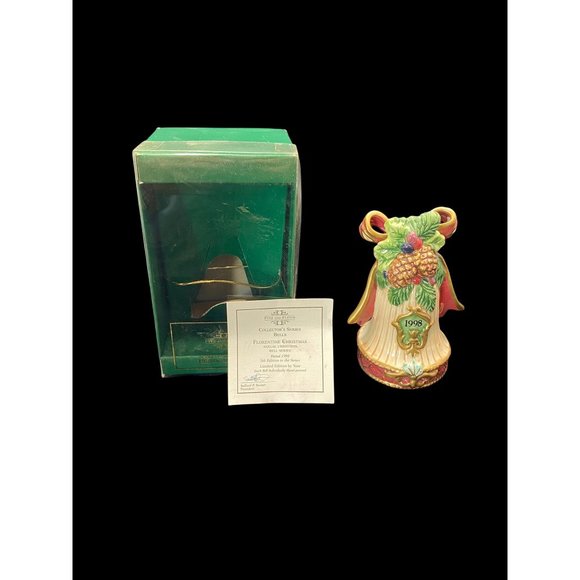 Fitz And Floyd Collector's Series Bells Florentine Christmas Annual Bell 1998 Ed - Picture 1 of 9